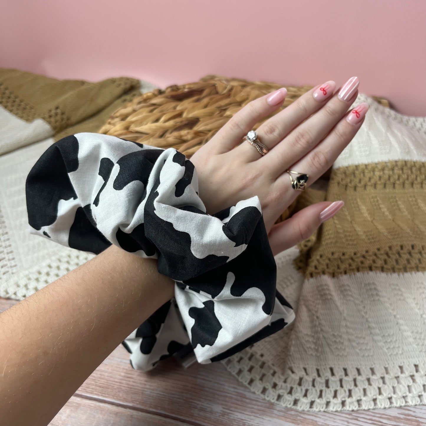 Cow Print Scrunchie