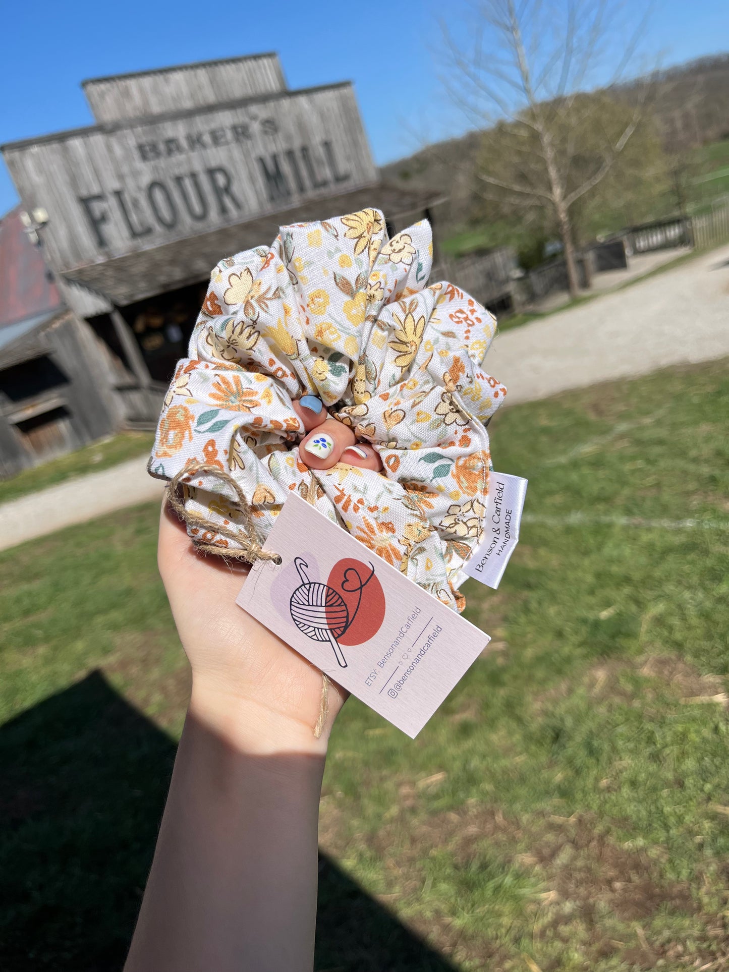 Floral Sunshine Scrunchie