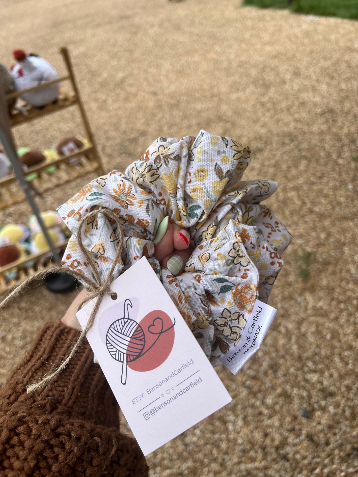 Floral Sunshine Scrunchie