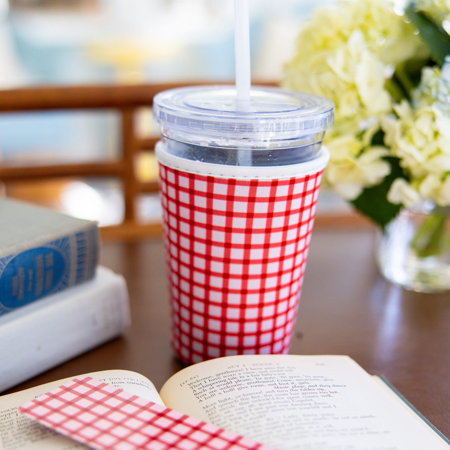 Red Gingham | Reusable Coffee Sleeve (20-24oz)
