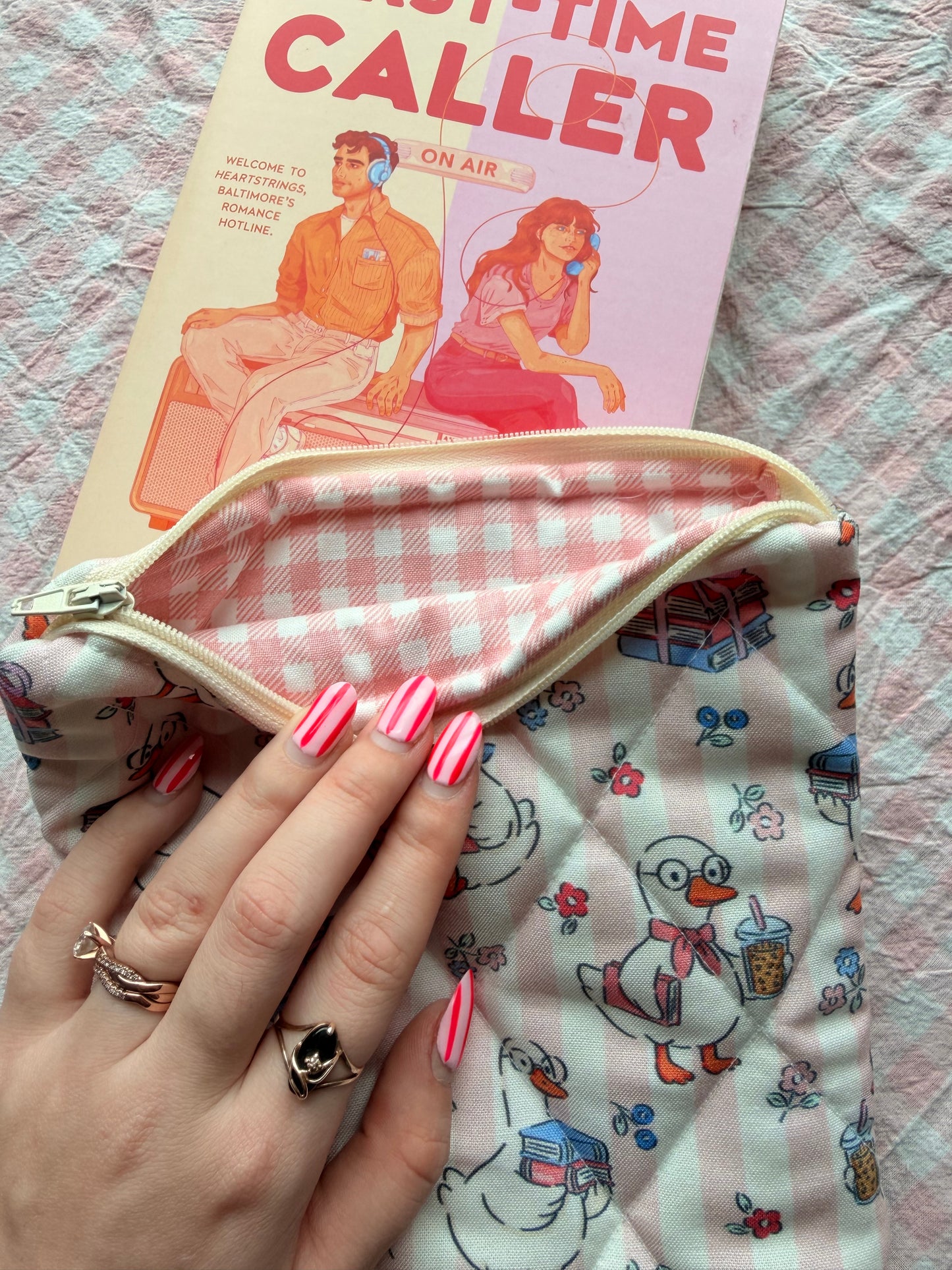 Bookish Goose In Pink Kindle Sleeve