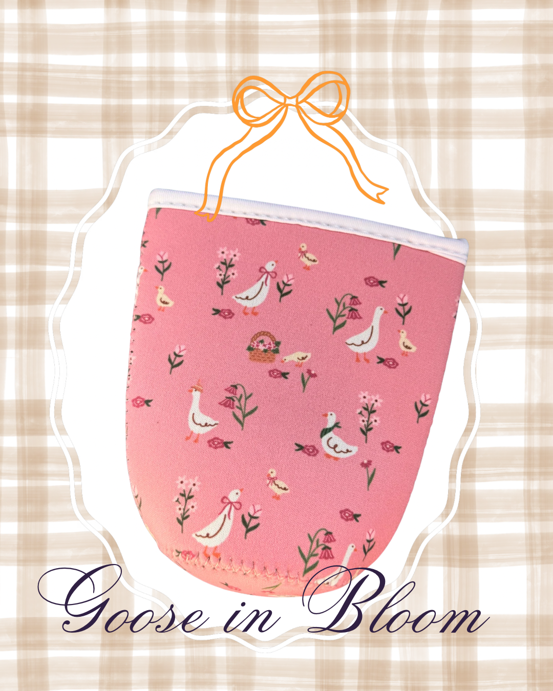 Goose in Bloom | Reusable Coffee Sleeve