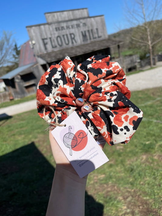 Cow Hide Scrunchie