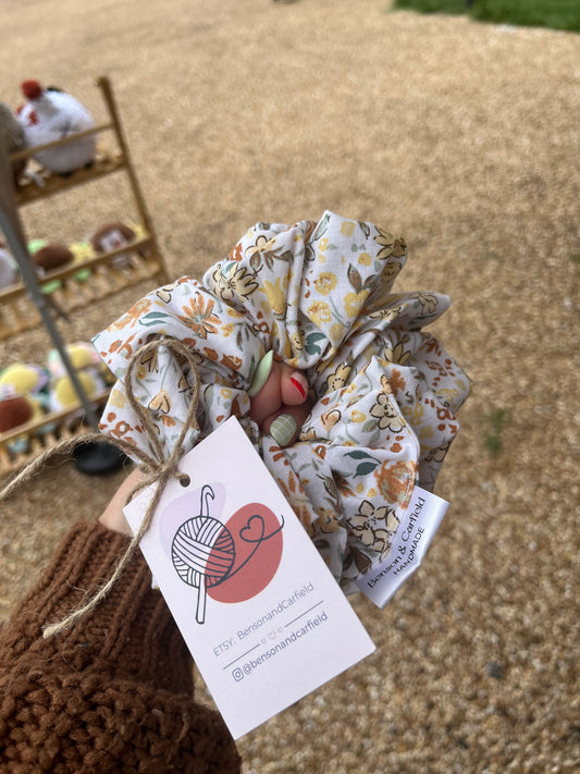 Floral Sunshine Scrunchie